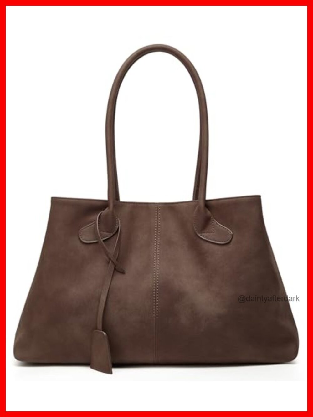 Faux Suede Satchel Tote Bag Top-Handle Women Travel Work Purse